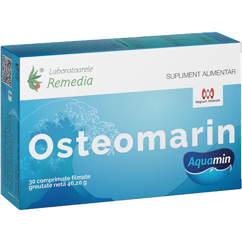 Supliment alimentar Osteomarin, 30 comprimate filmate, LABORATOARELE REMEDIA