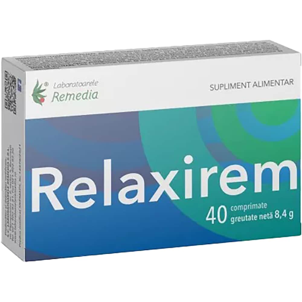Supliment alimentar Relaxirem, 40 comprimate BLISTER, LABORATOARELE REMEDIA
