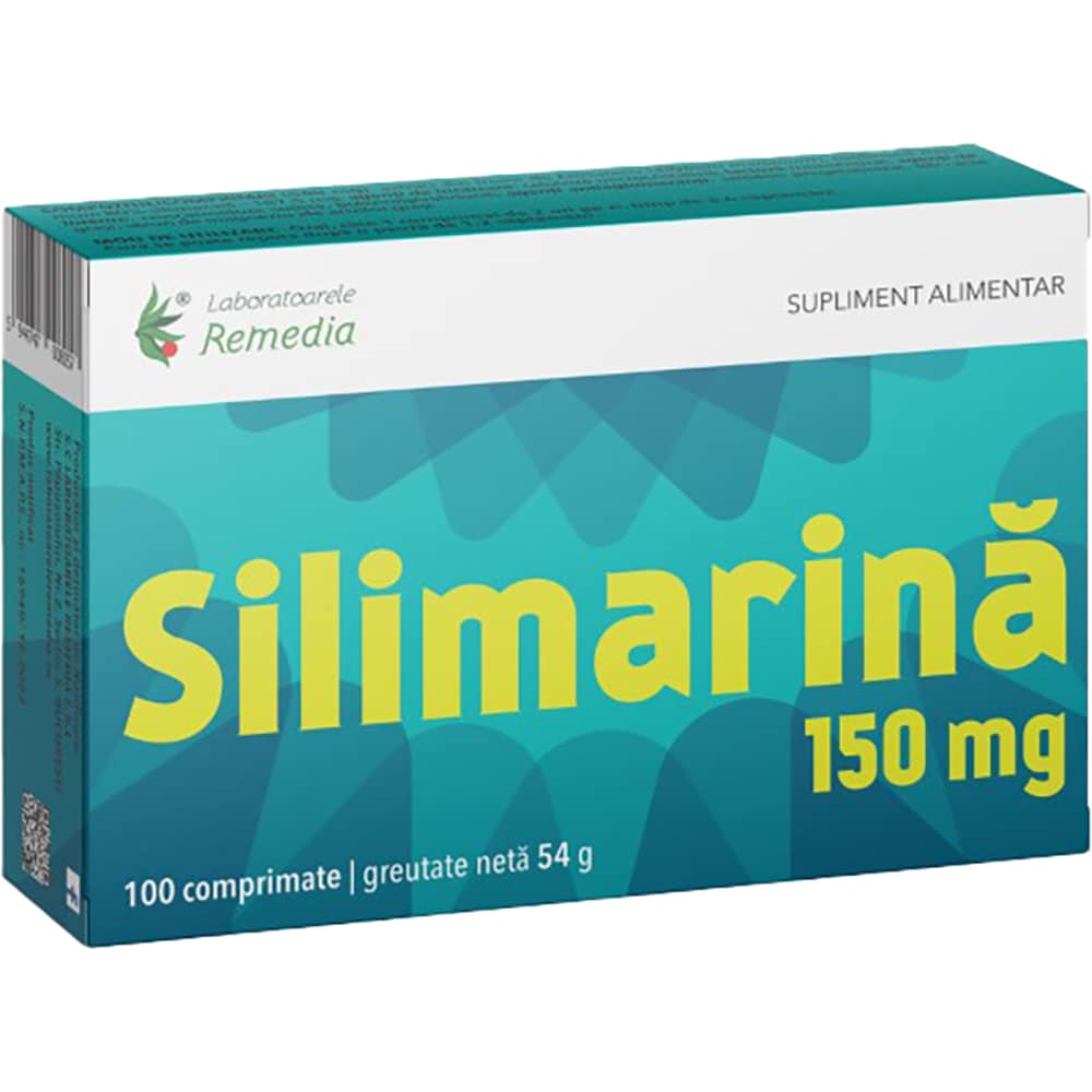 Supliment alimentar Silimarina 150 mg, 100 comprimate, LABORATOARELE REMEDIA