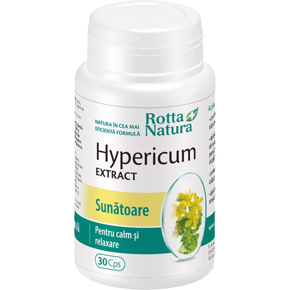 Supliment alimentar Hypericum Extract, 30 capsule, ROTTA NATURA