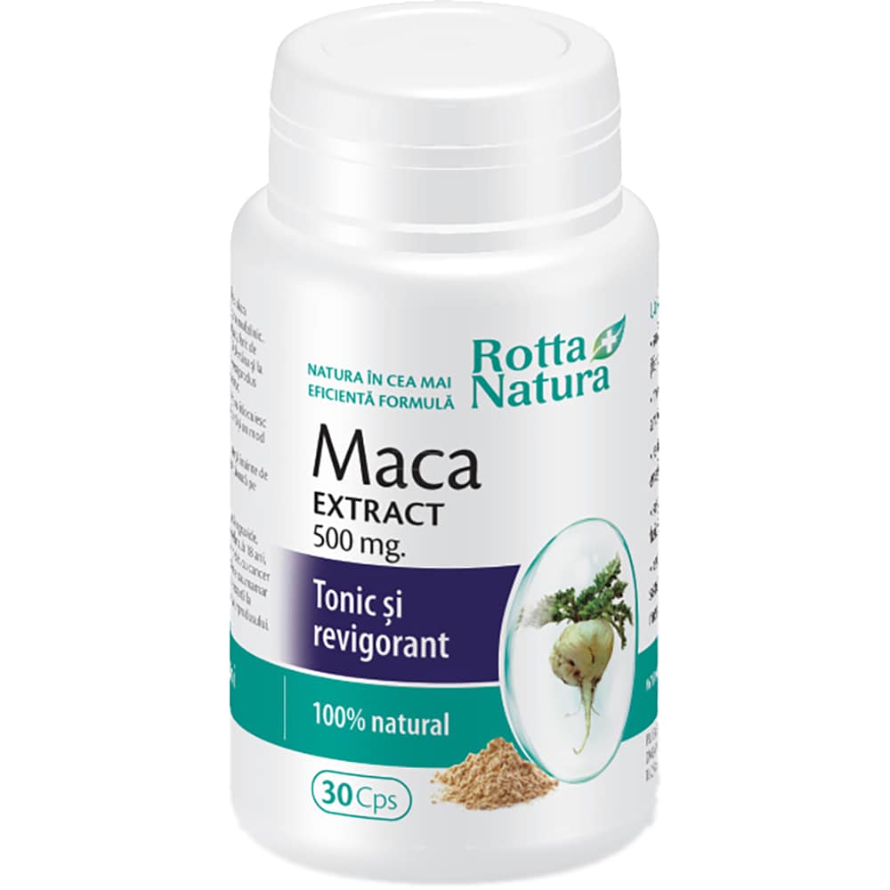 Supliment alimentar Maca extract, 500 mg, 30 capsule, ROTTA NATURA