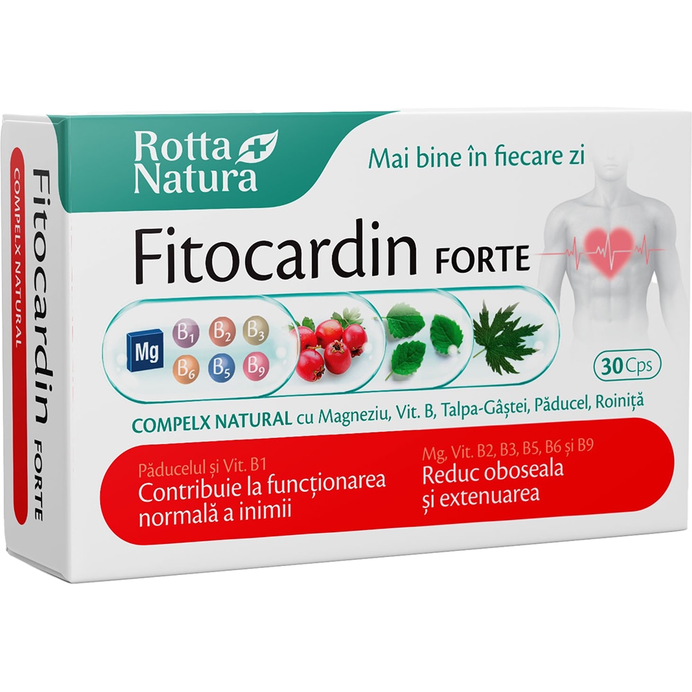Supliment Fitocardin Forte, 30 capsule, ROTTA NATURA