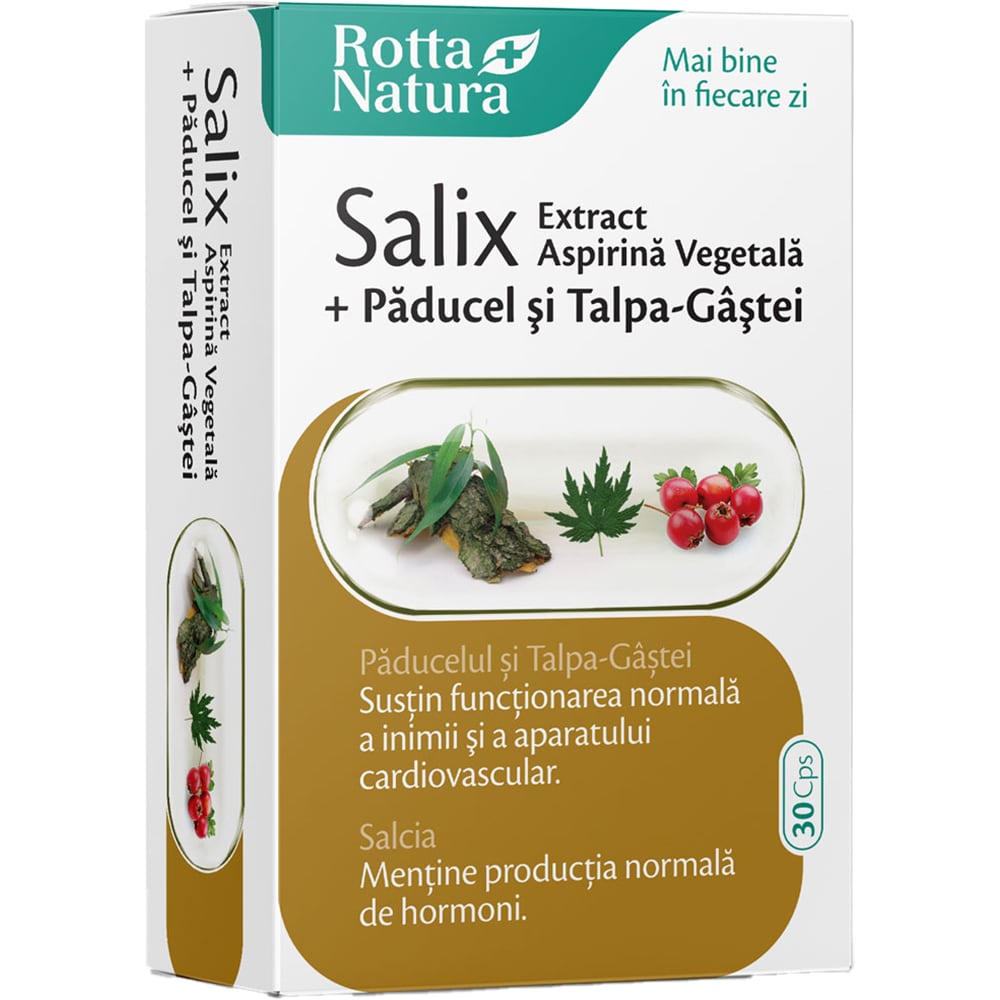 Supliment Salix Extract + Paducel si Talpa Gastei, 30 capsule, ROTTA NATURA