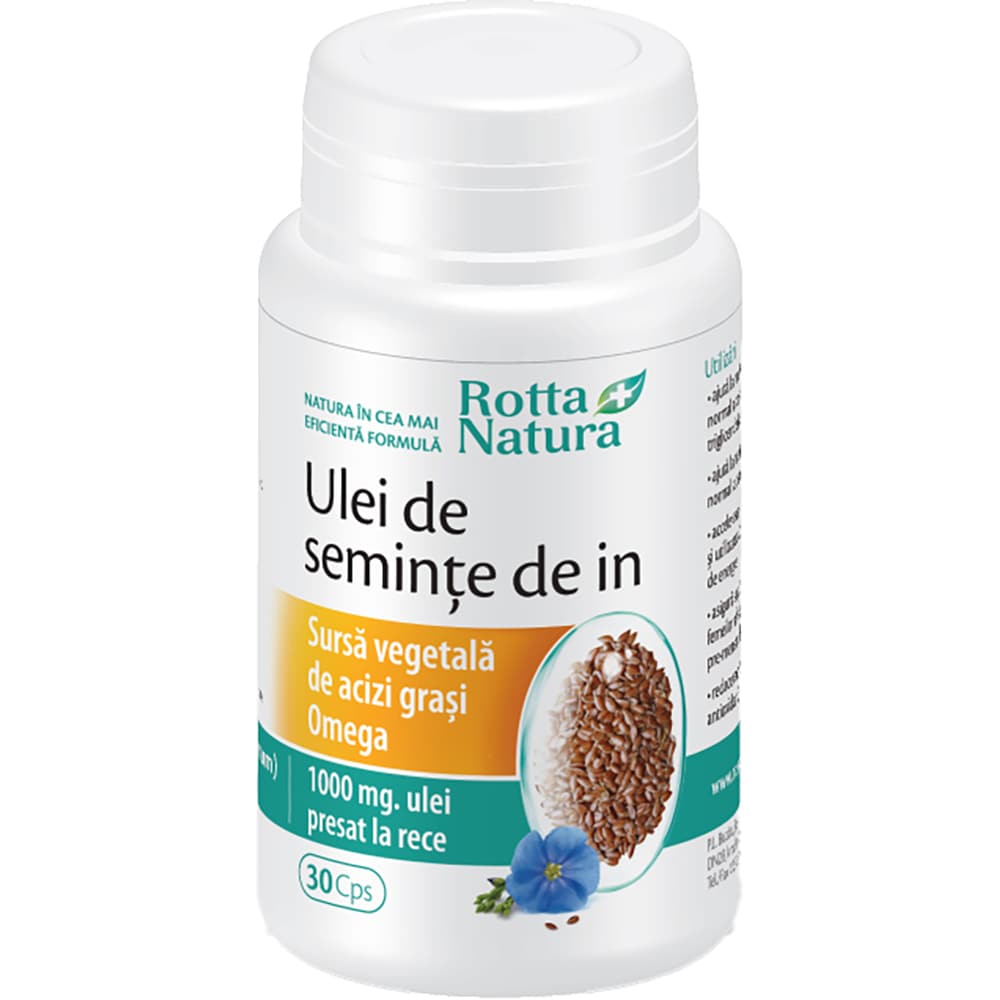 Supliment Ulei de Seminte de In, 30 capsule, ROTTA NATURA