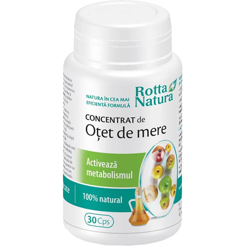 Supliment alimentar Concentrat de Otet de Mere, 30 capsule, ROTTA NATURA