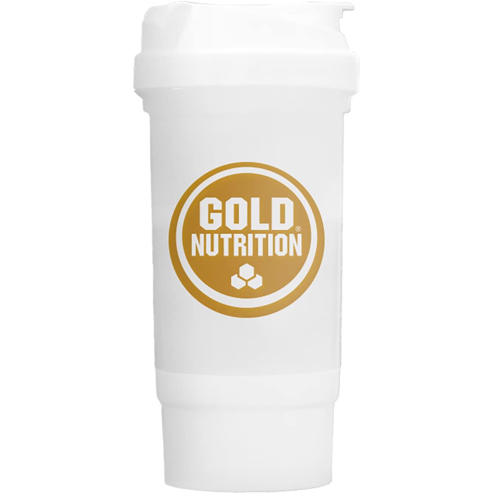Shaker cu capac GoldNutrition Woman Collection, 500 ml, polipropilena, alb