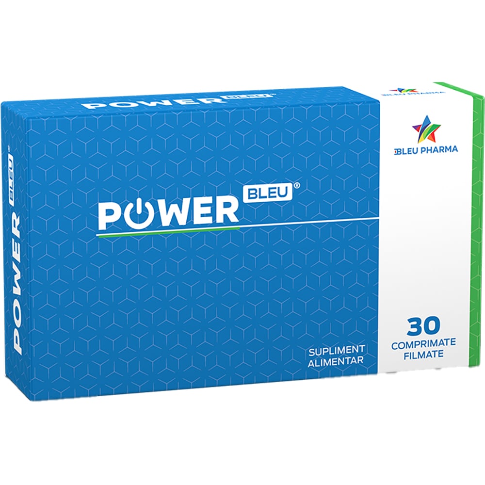 Supliment Power Bleu, 30 comprimate, BLEU PHARMA