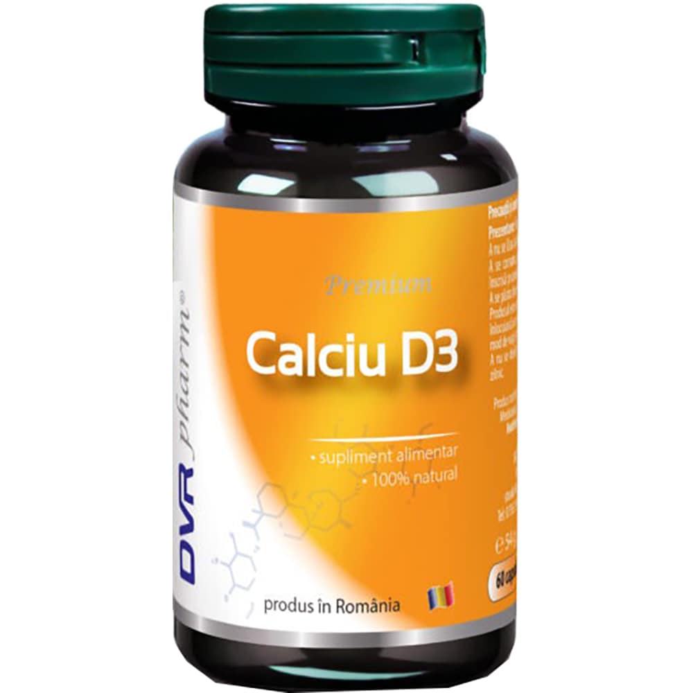 Supliment Calciu + D3, 60 capsule, DVR PHARM
