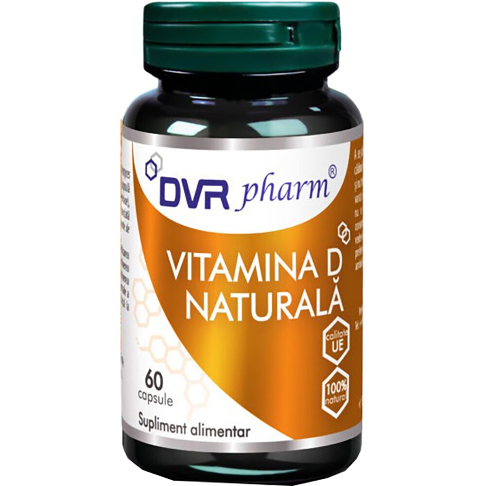 Supliment Vitamina D naturala, 60 capsule, DVR PHARM