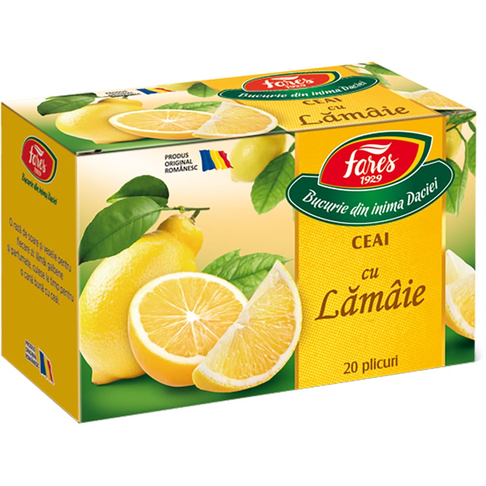 Ceai FARES cu Lamaie, 20 plicuri
