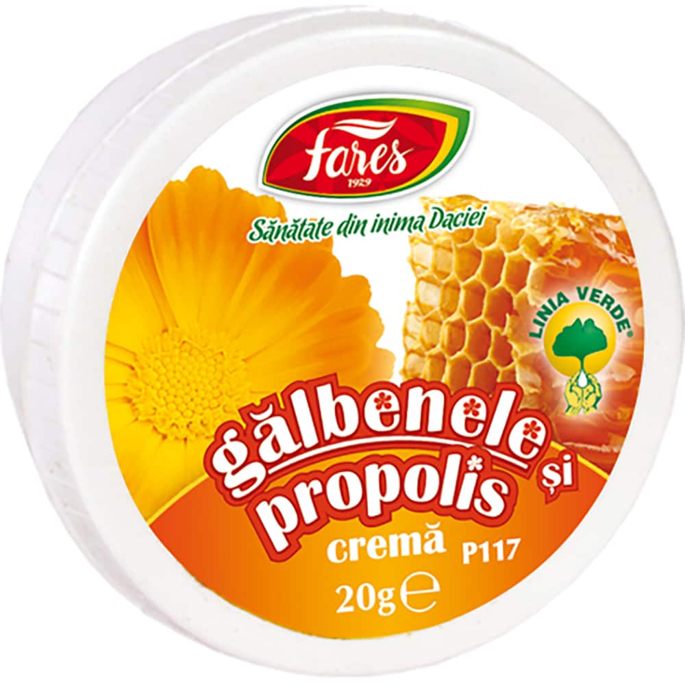 Crema Galbenele si Propolis P117, 20 g, FARES