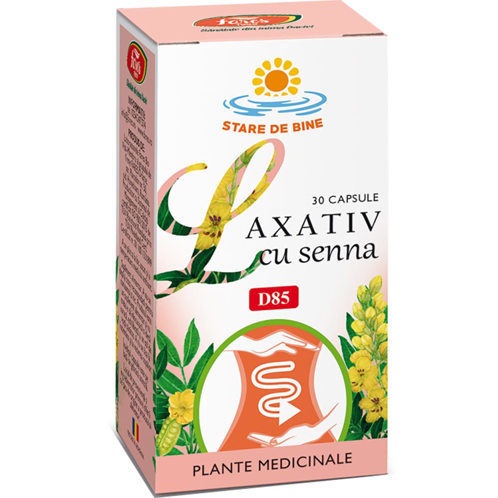 Supliment Laxativ cu Senna D85, 30 capsule, FARES