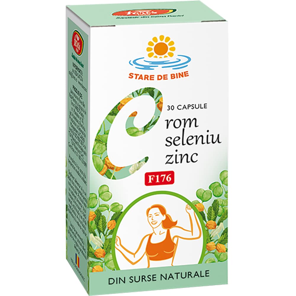 Supliment alimentar Crom Seleniu Zinc F176, 30 capsule, FARES