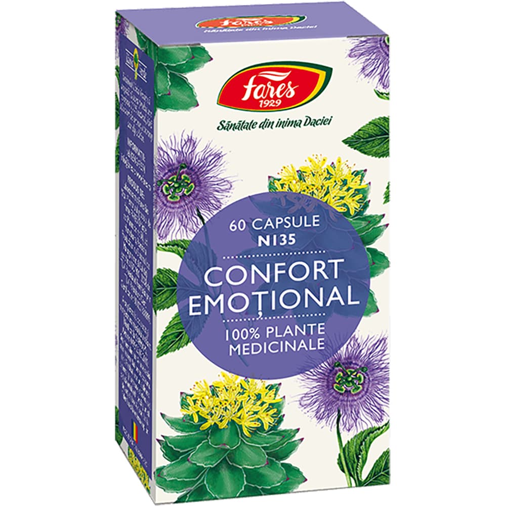Supliment alimentar Confort Emotional N135, 60 capsule, FARES