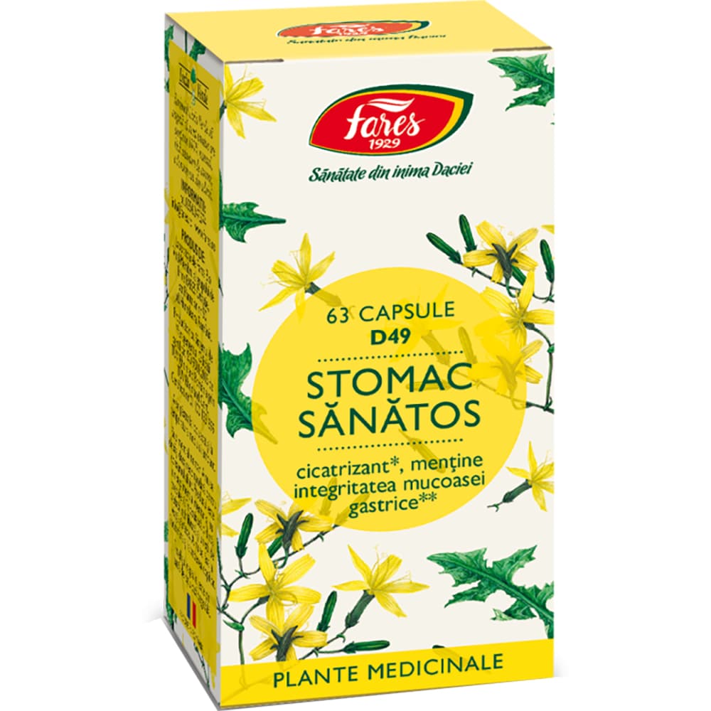 Supliment Stomac Sanatos D49, 63 capsule, FARES