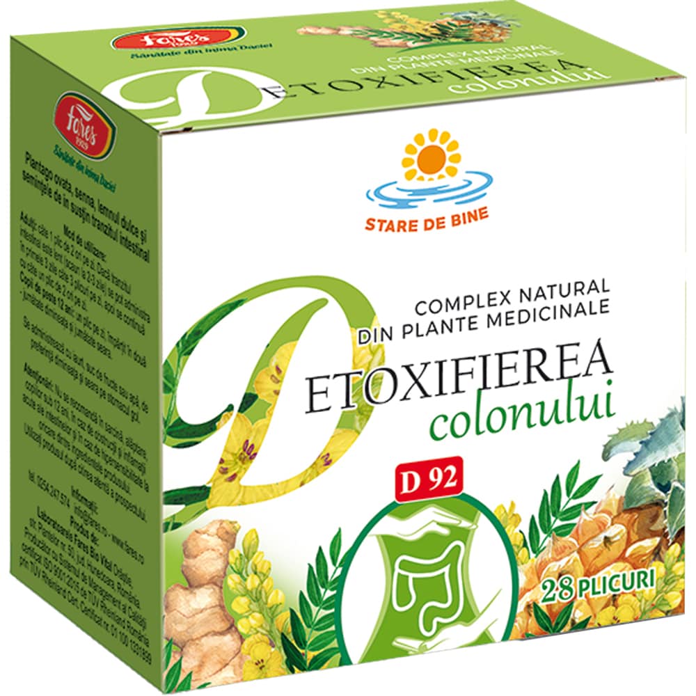 Ceai FARES Curatarea Colonului D92, 28 plicuri