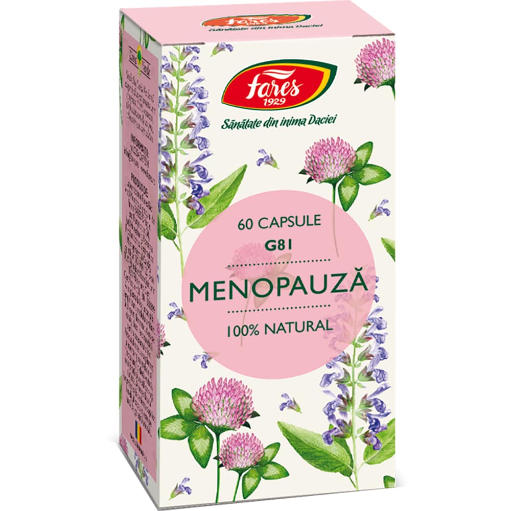 Supliment Menopauza G81, 60 capsule, FARES