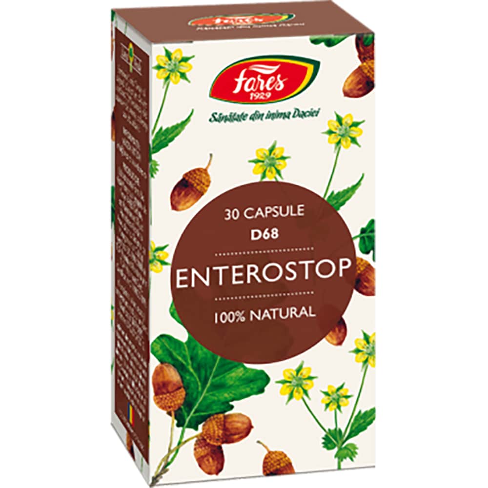Supliment alimentar Enterostop D68, 30 capsule, FARES