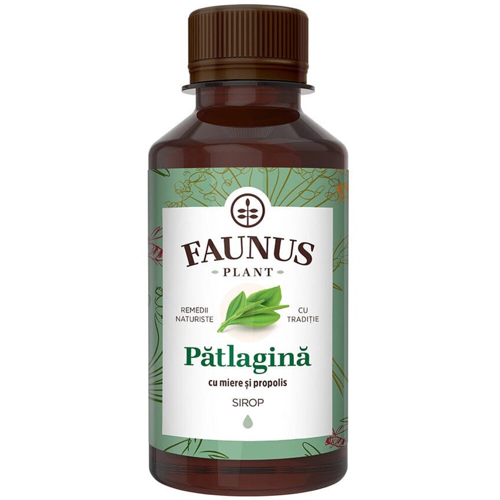 Sirop Patlagina cu miere si propolis, 200 ml, FAUNUS PLANT