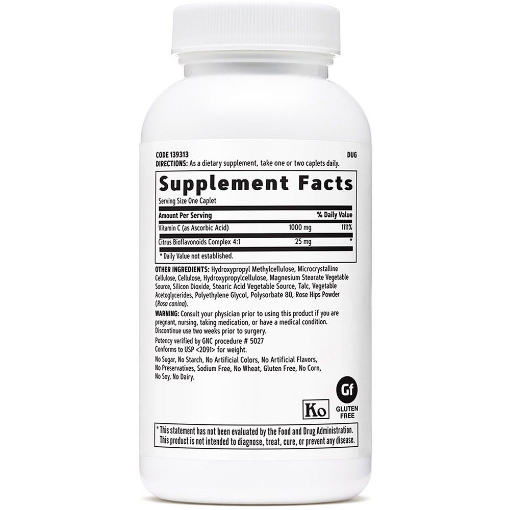 Supliment alimentar Vitamina C cu bioflavonoide 1000 Mg, 90 tablete, GNC