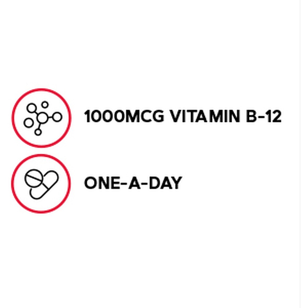 Supliment alimentar Vitamin B12 1000 mcg, 90 tablete cu eliberare prelungita, GNC