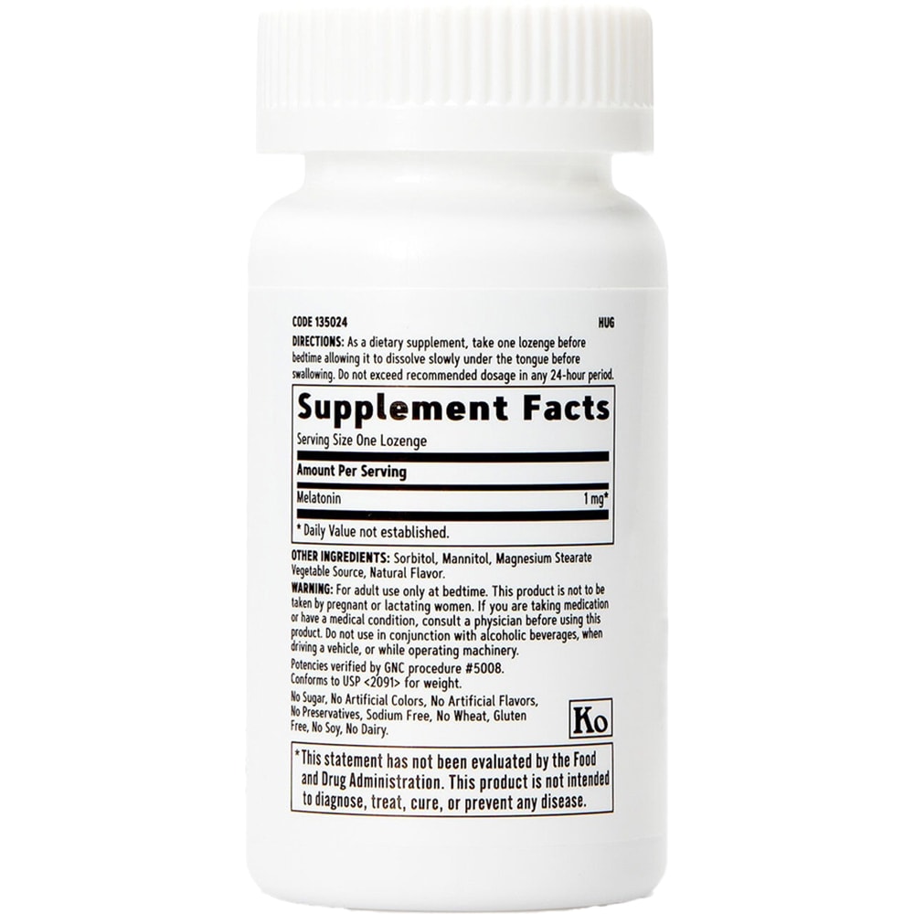 Supliment alimentar Melatonina 1 mg, aroma de cirese, 60 tablete, GNC