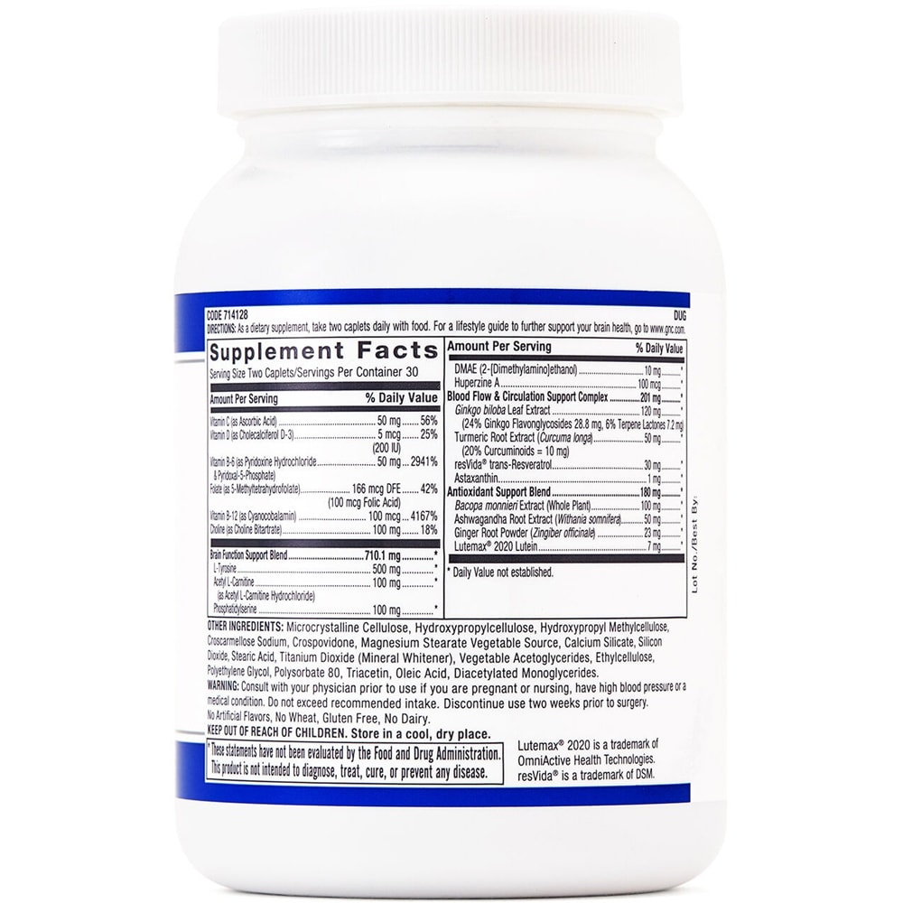 Supliment alimentar Formula pentru sanatatea creierului si sistemului nervos, 60 tablete, GNC