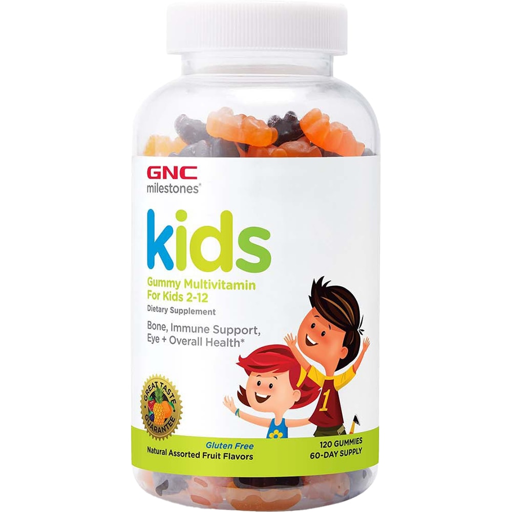 Supliment alimentar Multivitamine pentru copii 2-12 ani Milestones Kids, 120 Jeleuri, GNC