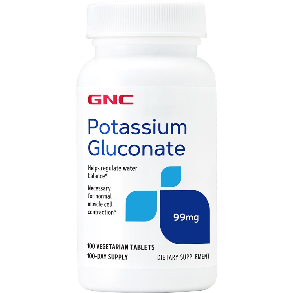 Supliment alimentar Gluconat de Potasiu 99 mg, 100 tablete, GNC
