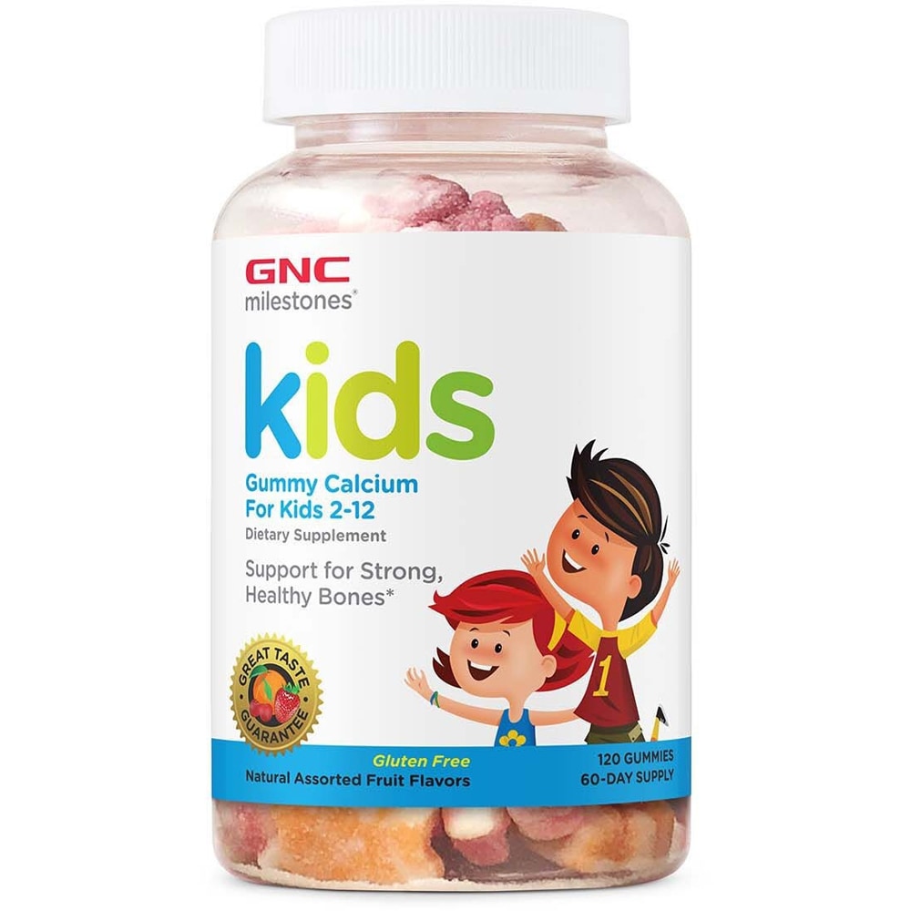 Supliment alimentar Calciu pentru copii 2-12 ani, 120 jeleuri, GNC