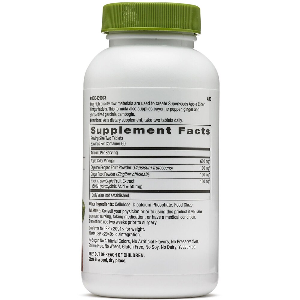 Supliment alimentar Otet din cidru de mere, 120 tablete, GNC