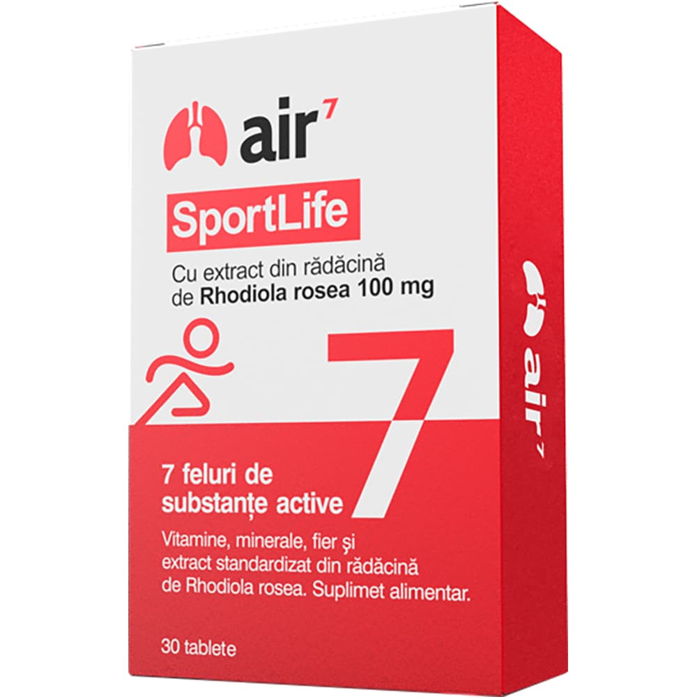 Supliment alimentar AIR7 Sportlife, 30 comprimate, GREEN SPLID