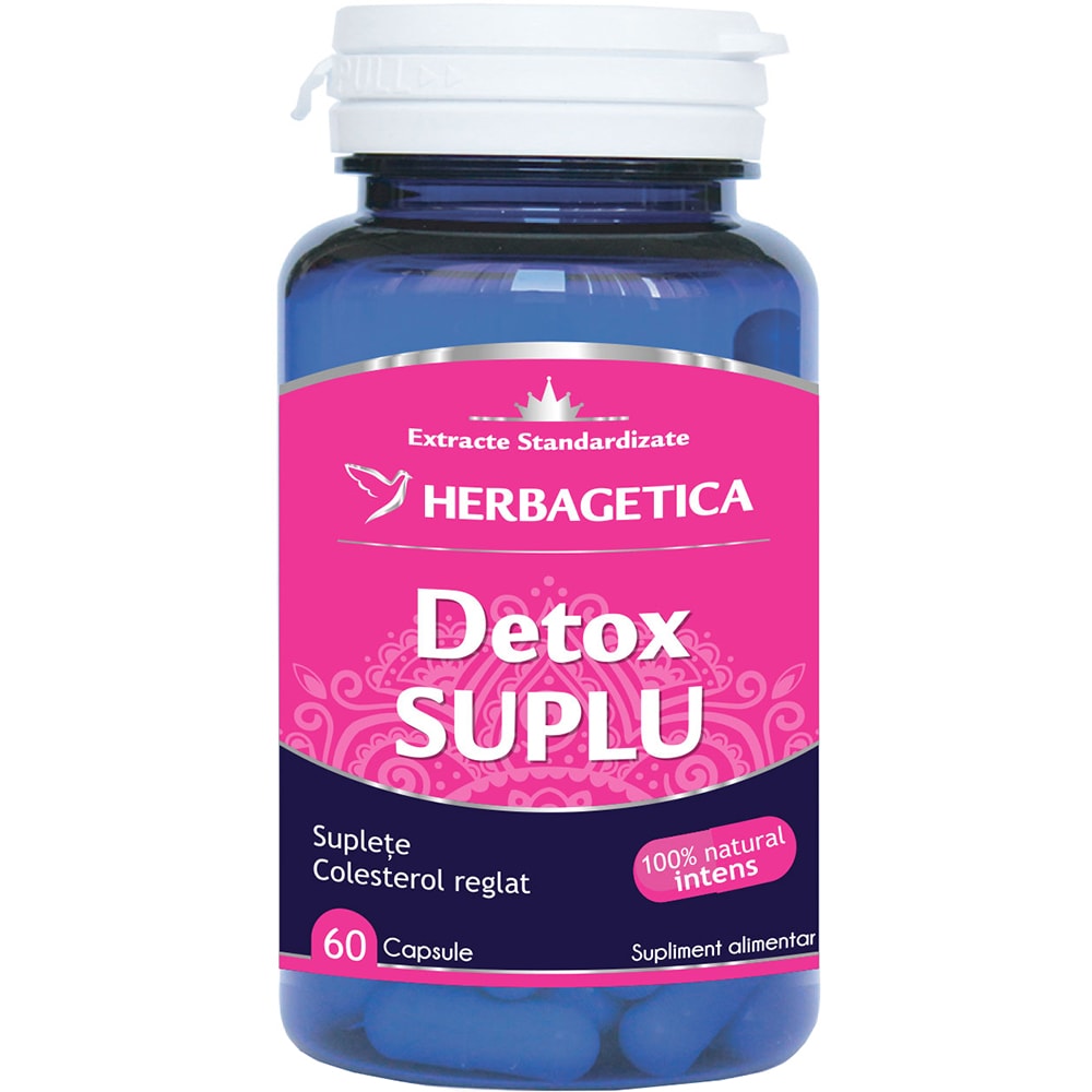 Supliment alimentar Detox Suplu, 60 capsule, HERBAGETICA