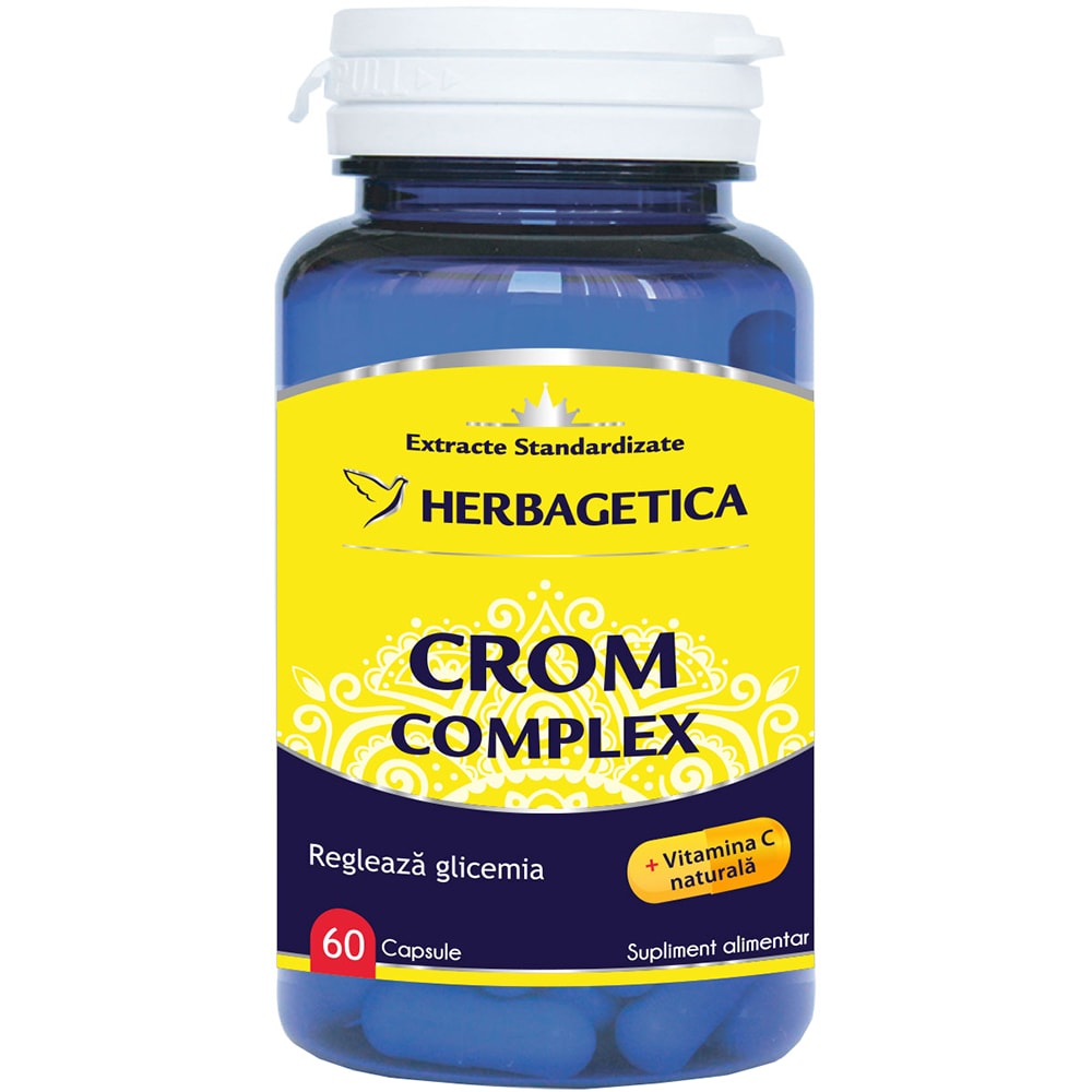 Supliment alimentar Crom Complex Organic, 60 capsule, HERBAGETICA