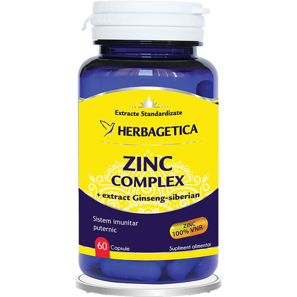 Supliment Zinc Complex, 60 capsule, HERBAGETICA