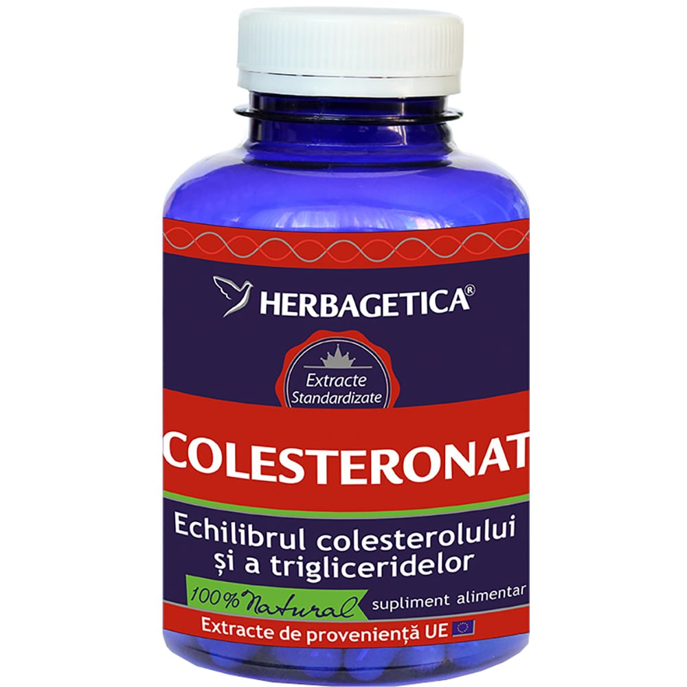 Supliment alimentar Colesteronat, 120 capsule, HERBAGETICA