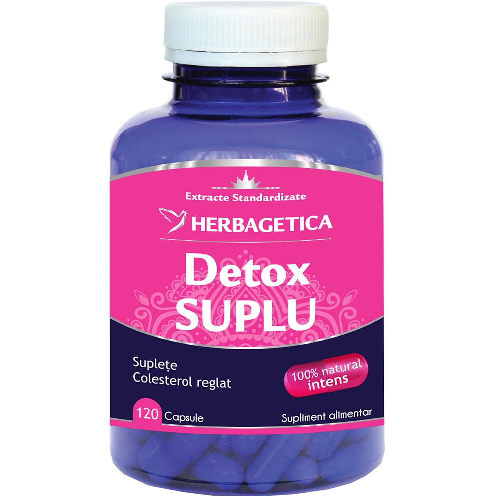 Supliment alimentar Detox Suplu, 120 capsule, HERBAGETICA
