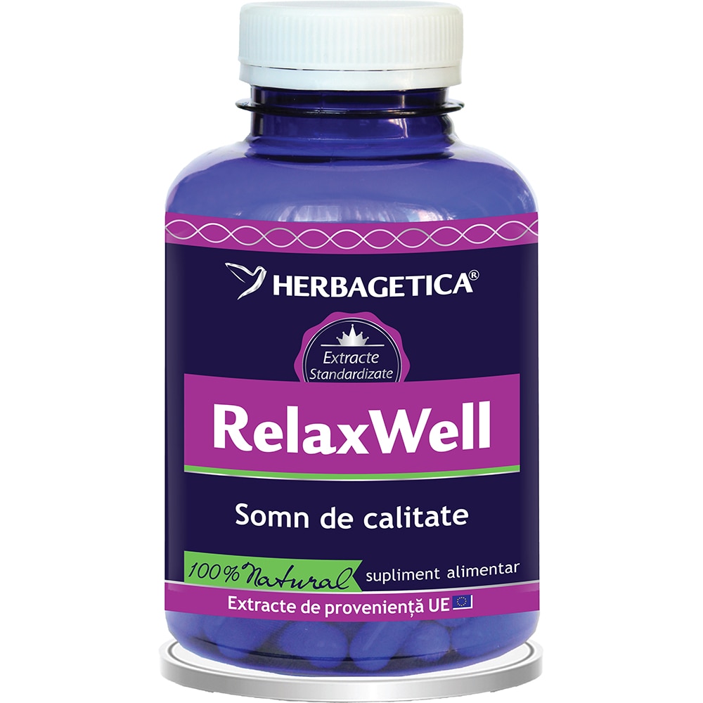 Supliment Relax Well, 120 capsule, HERBAGETICA