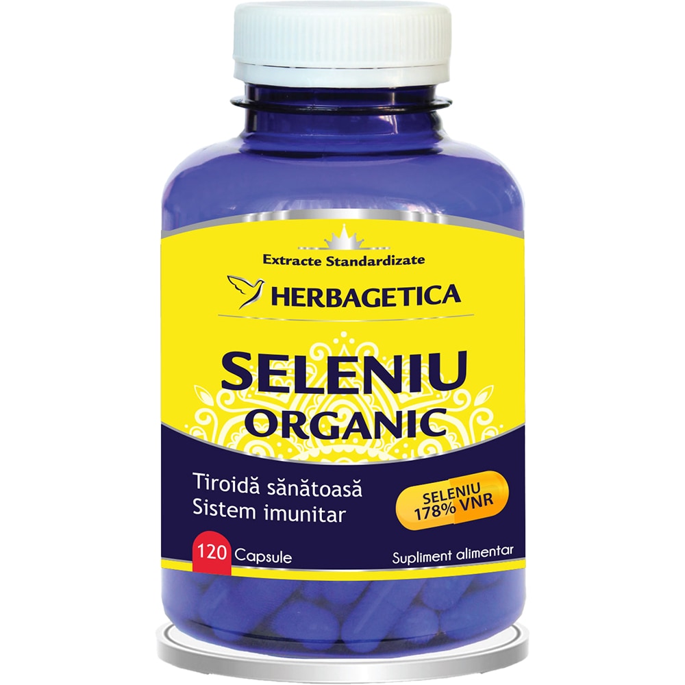 Supliment Seleniu Organic, 120 capsule, HERBAGETICA