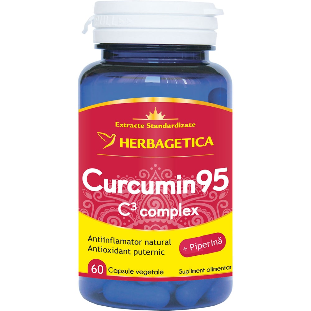 Supliment alimentar Curcumin95 C3 Complex, 60 capsule, HERBAGETICA