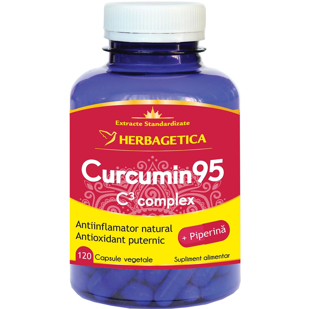 Supliment alimentar Curcumin95 C3 Complex, 120 capsule, HERBAGETICA
