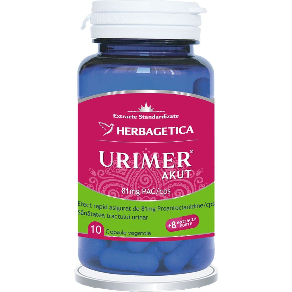Supliment Urimer Akut, 10 capsule, HERBAGETICA