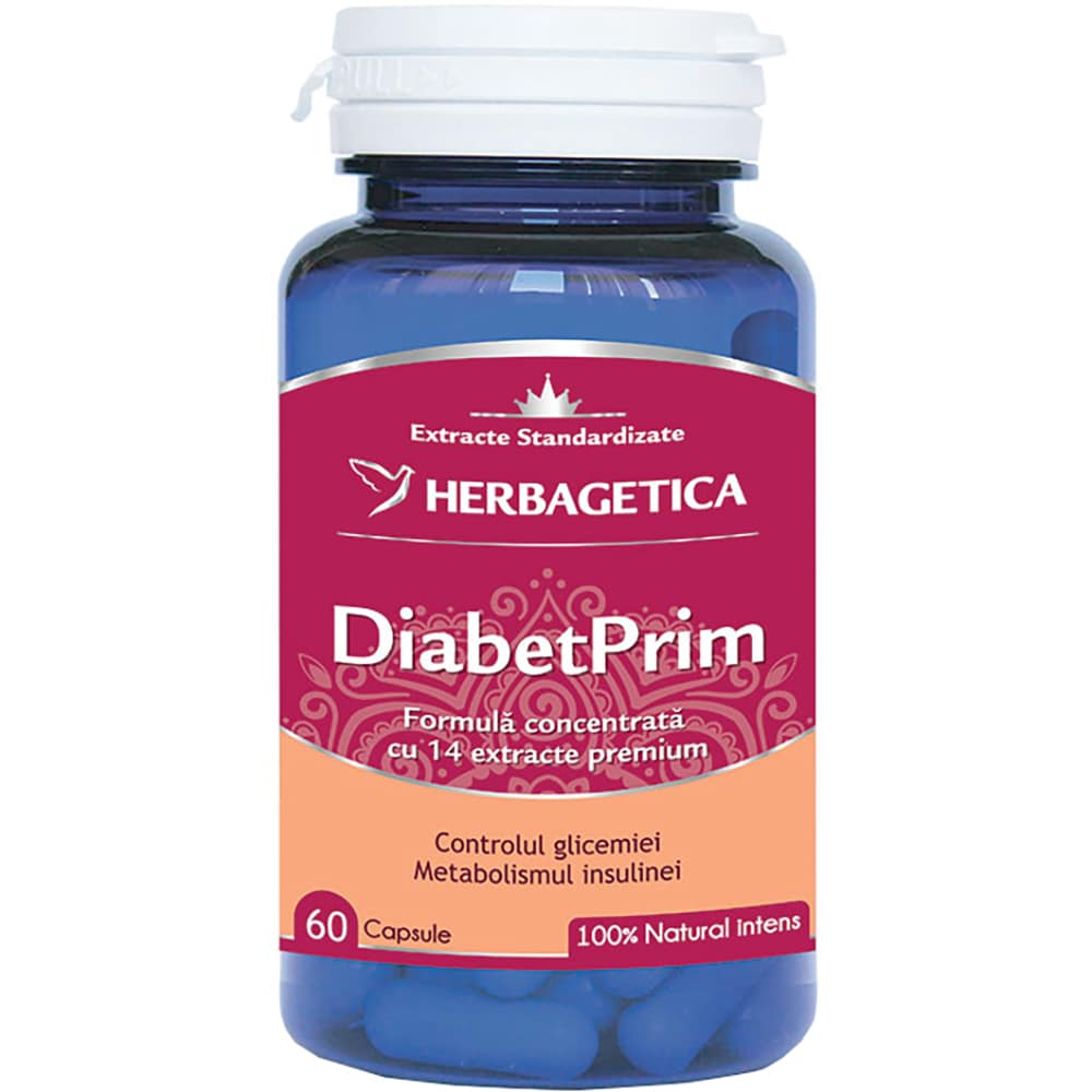 Supliment alimentar DiabetPrim, 60 capsule, HERBAGETICA