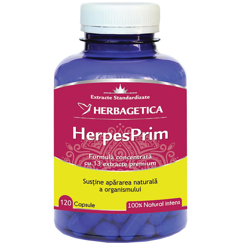 Supliment alimentar HerpesPrim, 120 capsule, HERBAGETICA