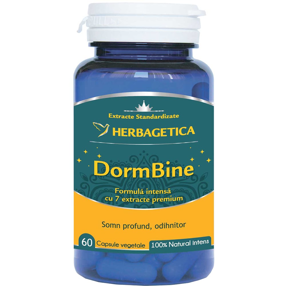Supliment alimentar Dorm Bine, 60 capsule, HERBAGETICA