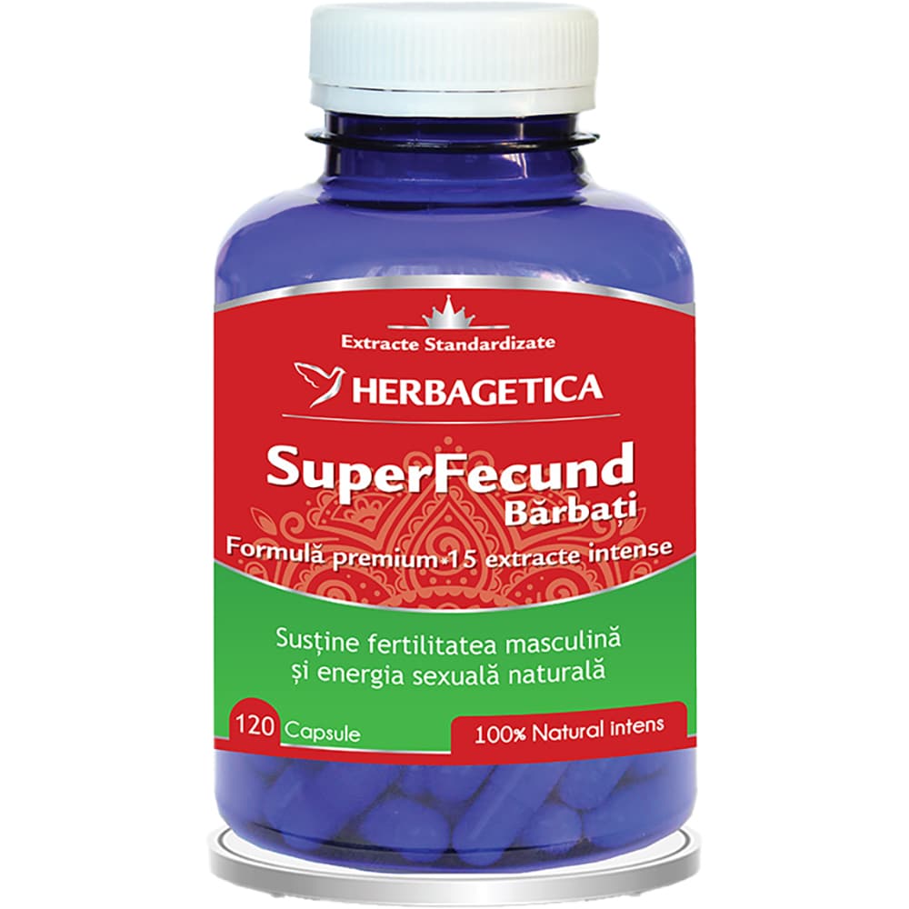 Supliment Superfecund Barbati, 120 capsule, HERBAGETICA