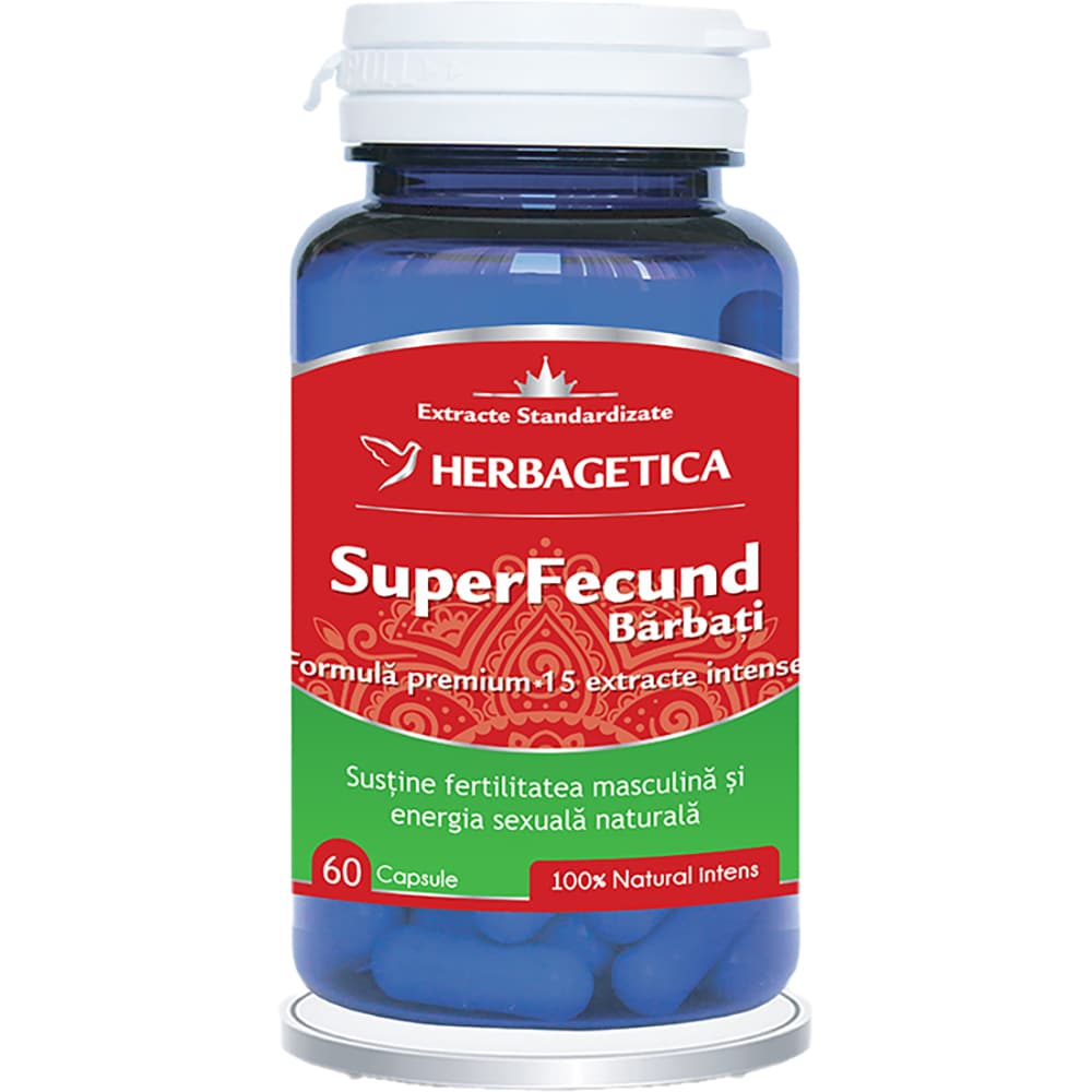 Supliment Superfecund Barbati, 60 capsule, HERBAGETICA