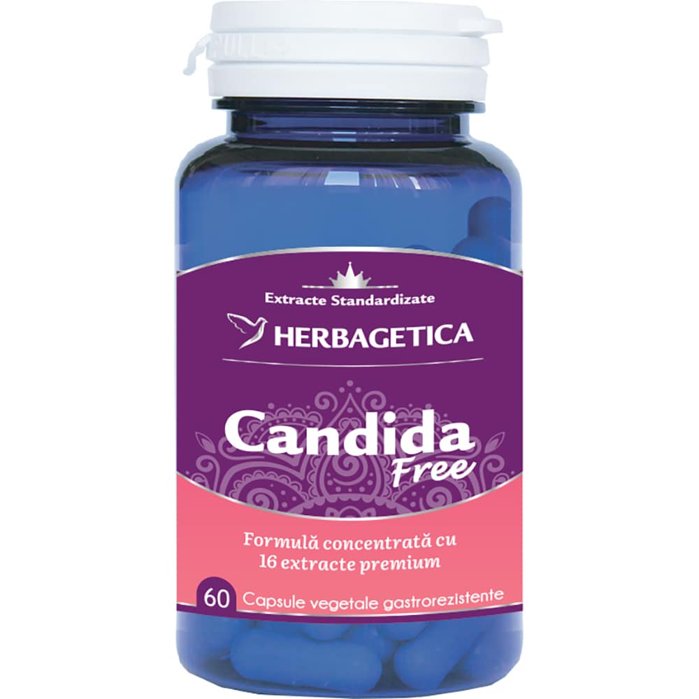 Supliment alimentar Candida Free, 60 capsule, HERBAGETICA