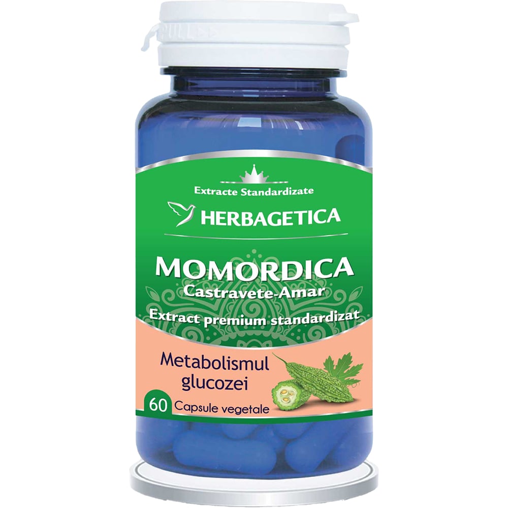 Supliment Momordica Extract Castravete-amar, 60 capsule, HERBAGETICA