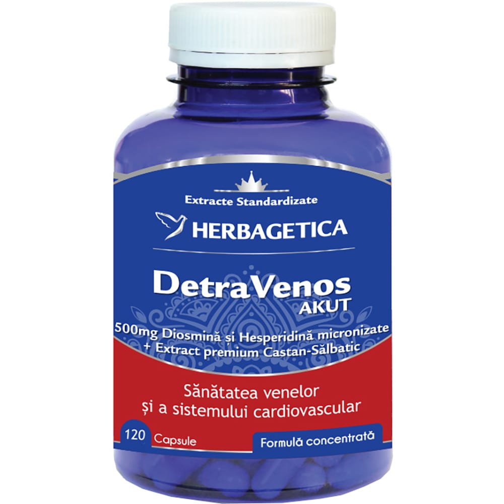 Supliment alimentar DetraVenos Akut, 120 capsule, HERBAGETICA